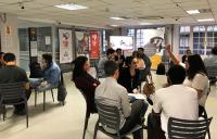 Semifinalistas do Desafio InoveMob em conversas com os mentores (Foto: Priscila Pacheco/WRI Brasil)
